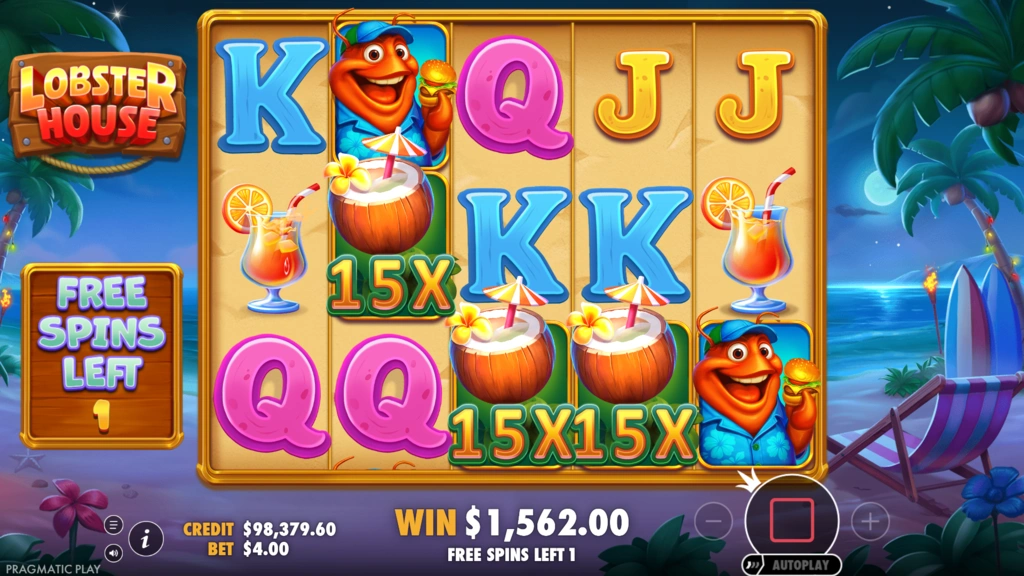 Lobster House - Sticky Multiplier Wild